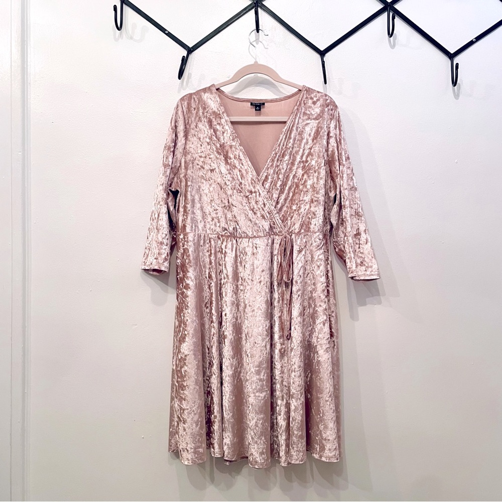 Torrid Size 2 Pink Velvet Dress